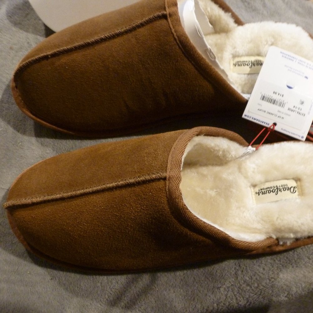 Dearfoams Warm Cozy comfort Memory foam  slippers indoor/outdoor XL 13-14